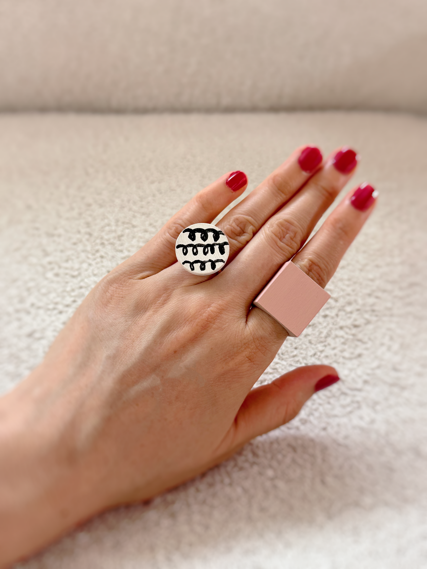 キューブリング(S)ライトグレー