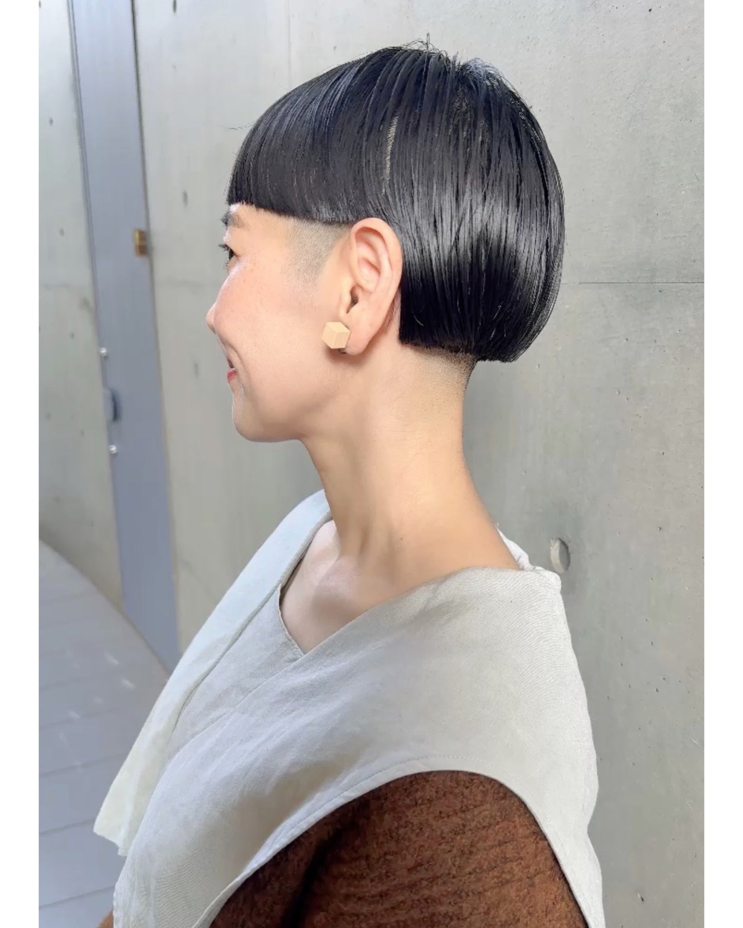 キューブピアスL ファウンテンブルー