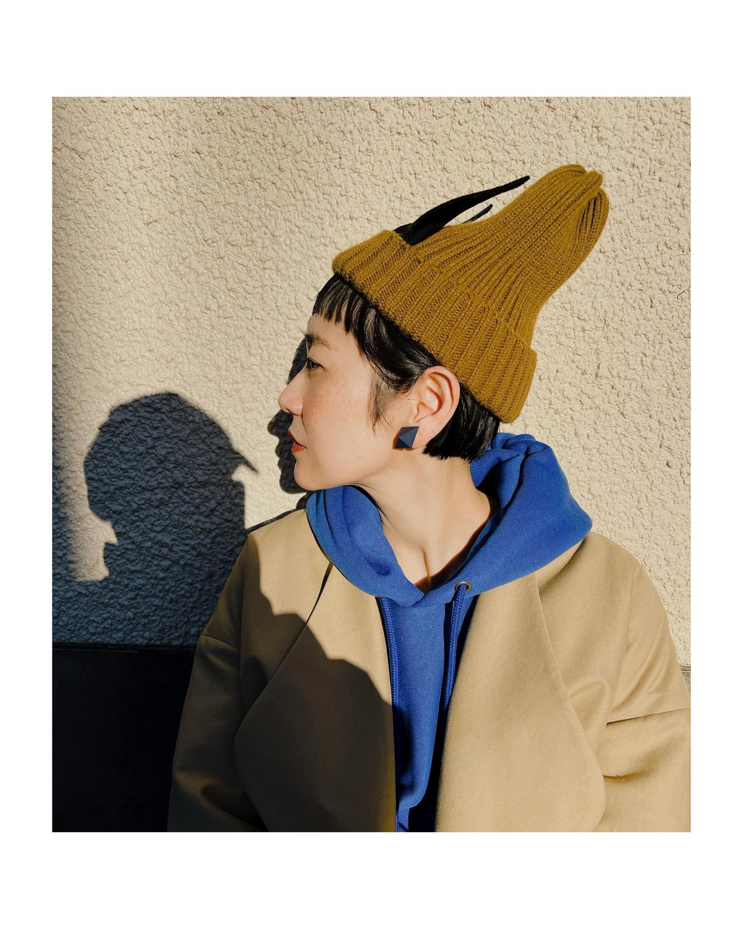 ダイヤモンドピアス S　チョコレートブラウン