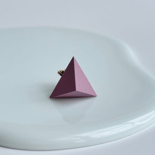 正三角形イヤリング　ライラック