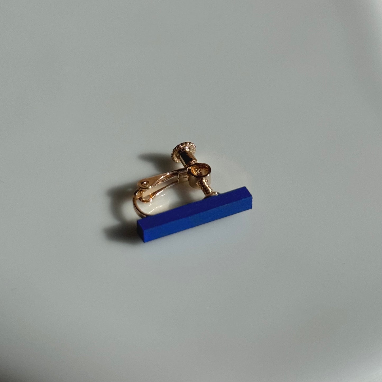 スティックイヤリング　ブルー